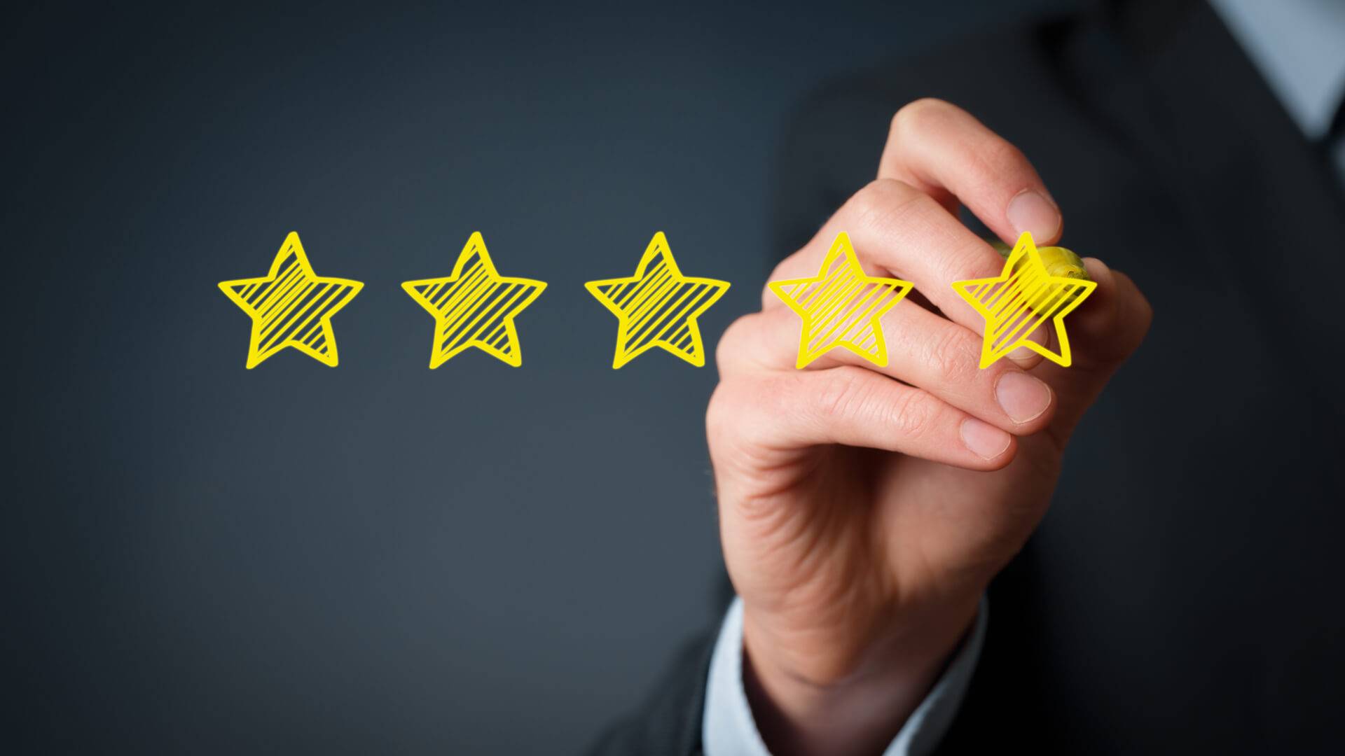 5 rating review stars