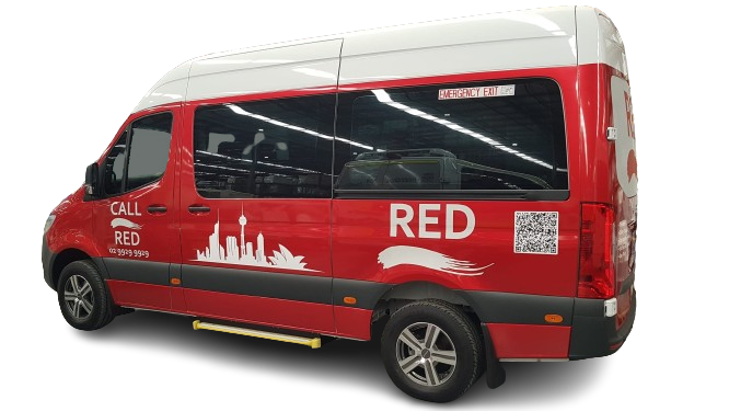 Mercedes Sprinter van for airport transfers Sydney